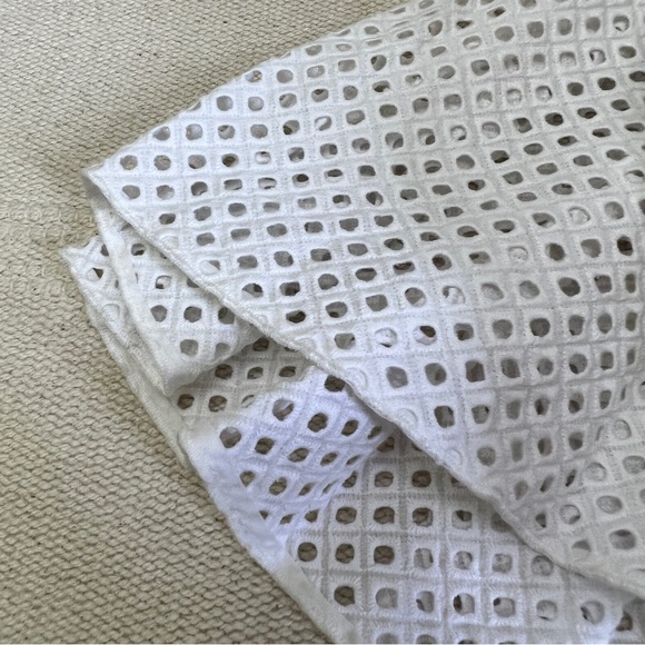 Rag & Bone White Lakewood Perforated Cotton Mini Skirt - Picture 15 of 16